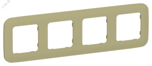 FLITE ARTISTIC Рамка 4-местная РУ-4-А-ФлО оливковый IEK