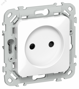 FLITE Розетка без заземления с защитными шторками безвинтовое крепление 10А РСш01-1-ФлБ белый IEK
