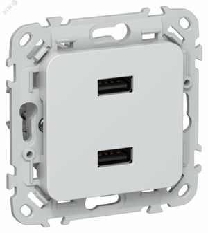 FLITE Розетка USB A+A 3,1А РЮ-2-ФлЖ жемчуг IEK