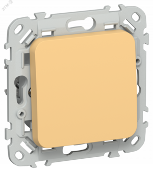 FLITE Выключатель 1-клавишный 10А ВС11-1-0-ФлЗ золотарник IEK