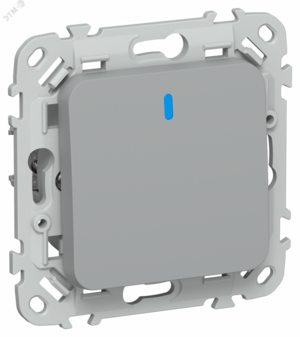 FLITE Выключатель 1-клавишный проходной с индикацией 10А ВС61-1-1-ФлС серый IEK
