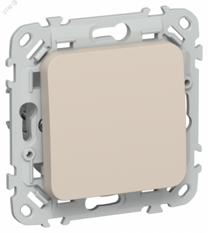 FLITE Выключатель 1-клавишный перекрестный 10А ВС71-1-0-ФлЛ льняной IEK