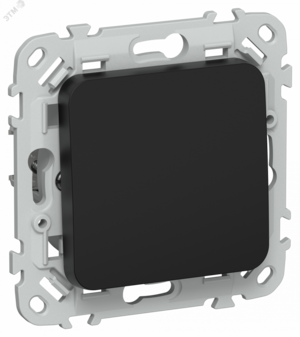 FLITE Выключатель 1-клавишный кнопочный 10А ВС11-2-0-ФлЧ черный IEK