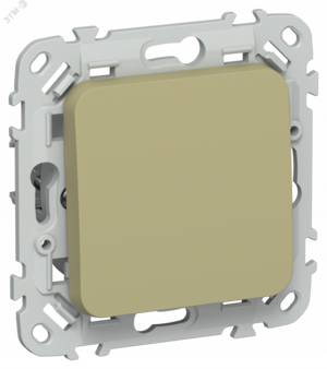 FLITE Выключатель 1-клавишный кнопочный 10А ВС11-2-0-ФлО оливковый IEK