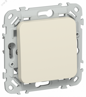 FLITE Выключатель 1-клавишный кнопочный 10А ВС11-2-0-ФлСл сливочный IEK