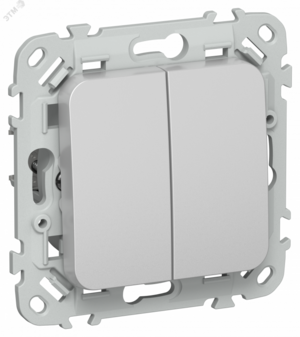 FLITE Выключатель жалюзи 10А ВЖ52-2-0-ФлА алюминий IEK