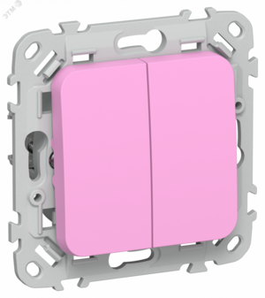 FLITE Выключатель 2-клавишный 10А ВС12-1-0-ФлПр пурпурный IEK