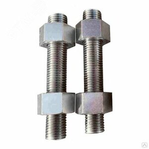 Шпилька DIN 976-1-М16х90-A320-Gr.L7-Fe/Zn5B с 2мя гайками ISO 4033-М16-A194-Gr.7-Fe/Zn5B