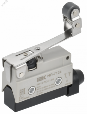 Микропереключатель концевой МП-7124 рычаг с регулируемым роликом IP40