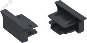 Заглушка пластиковая черная для шинопровода NLT-C-1L-AS2-BL-E