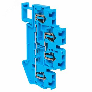 Клемма пружинная двухуровневая ST 2.5 мм2 4 вывода синяя EKF