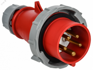 Вилка переносная с ф/и ССИ-0152ф 16А-6ч 380В 3P+PE+N IP67 IEK