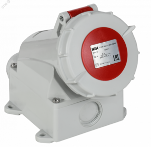 Розетка стационарная ССИ-1142 16А-6ч 380В 3P+PE IP67 IEK
