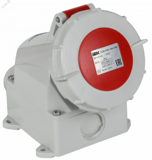 Розетка стационарная ССИ-1152 16А-6ч 380В 3P+PE+N IP67 IEK