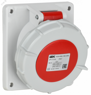 Розетка встраиваемая ССИ-4152 16А-6ч/380В 3P+PE+N IP67 IEK