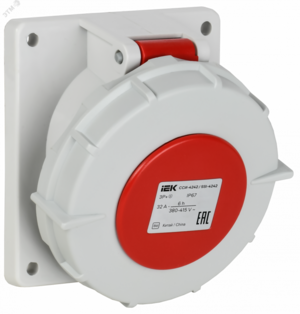 Розетка встраиваемая ССИ-4242 32А-6ч/380В 3P+PE IP67 IEK