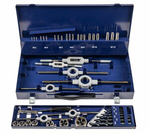 Набор резьбонарезного инструмента 15S HSS, 44 предмета, M3-M4-M5-M6-M8-M10-M12